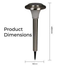 Luxform Calais Solar Post Light in S/Steel in Silver - thumbnail 2