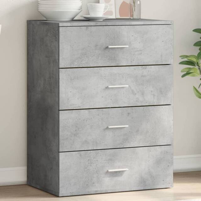 Berkfield Home Sideboard Concrete Grey 60x39x80 cm Engineered Wood - Size: 60 x 39 x 80 cm - image 1