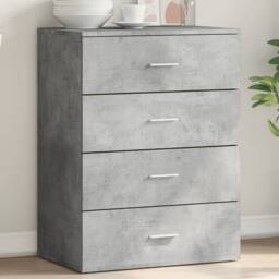 Berkfield Home Sideboard Concrete Grey 60x39x80 cm Engineered Wood - Size: 60 x 39 x 80 cm - thumbnail 1