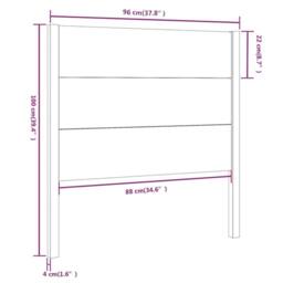 Berkfield Home Headboard 96x4x100 cm Solid Wood Pine in Natural - Size: 96 x 4 x 100 cm - thumbnail 6