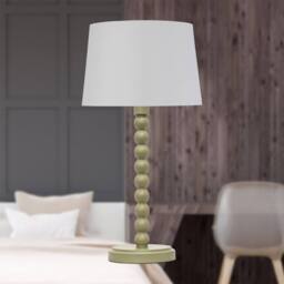 First Choice Lighting Set of 2 Bobbin - Sage Green Table Lamp Bases - thumbnail 6