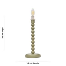 First Choice Lighting Set of 2 Bobbin - Sage Green Table Lamp Bases - thumbnail 8