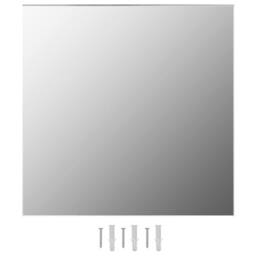 Berkfield Home Wall Mirror 60x60 cm Square Glass in Silver - thumbnail 2