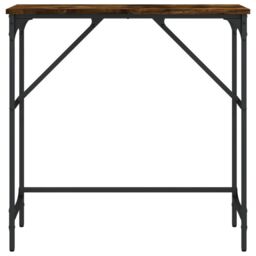 Berkfield Home Console Table Smoked Oak 75x32x75 cm Engineered Wood in Brown - Size: 75 x 32 x 75 cm - thumbnail 4