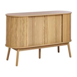 Wyld and Coco 6-Drawer Chest in Light Brown with Solid Pine Legs and Sliding Doors - thumbnail 5