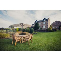 Churnet Valley Garden Furniture Ltd Valley Square 4XC Set - Min. Assembly Required - Set of Cushions Inc in Brown - thumbnail 4