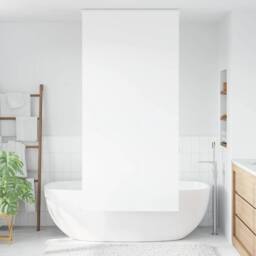 Berkfield Home Shower Roller Blind with Cassette 100x240 cm Fabric Width 96 cm in White - thumbnail 3