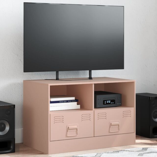 Berkfield Home TV Cabinet Pink 67x39x44 cm Steel - Size: 67 x 39 x 44 cm - image 1