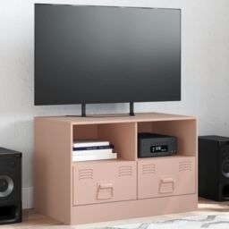 Berkfield Home TV Cabinet Pink 67x39x44 cm Steel - Size: 67 x 39 x 44 cm