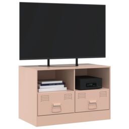 Berkfield Home TV Cabinet Pink 67x39x44 cm Steel - Size: 67 x 39 x 44 cm - thumbnail 4