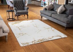 Benjamin Tate Design Golden Marble Designer Rug in Natural - Size: Large - thumbnail 2