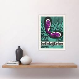 "Artery8 Retrospective Exhibition Poster Kirchner Wall Art Poster Print in Blue - Size: W12"" x H16""" - thumbnail 4