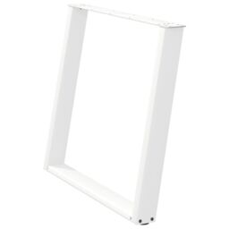 Berkfield Home vidXL Dining Table Legs U-Shaped 2 pcs White 90x(72-73) cm Steel - thumbnail 4