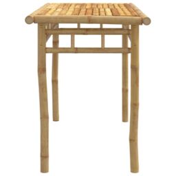 Berkfield Home Garden Dining Table 110x55x75 cm Bamboo in Brown - Size: 110 x 55 x 75 cm - thumbnail 5