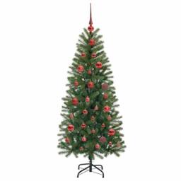 Berkfield Home Elegant Artificial Christmas Tree with 150 LEDs Green 150 cm PE a - thumbnail 4