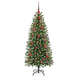 Berkfield Home Elegant Artificial Christmas Tree with 150 LEDs Green 150 cm PE a - thumbnail 1