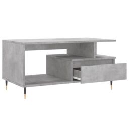 Berkfield Home Coffee Table Concrete Grey 90x49x45 cm Engineered Wood - Size: 90 x 49 x 45 cm - thumbnail 6