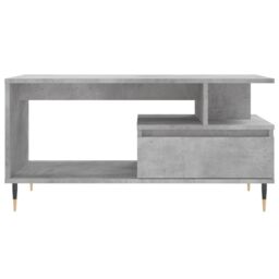 Berkfield Home Coffee Table Concrete Grey 90x49x45 cm Engineered Wood - Size: 90 x 49 x 45 cm - thumbnail 5
