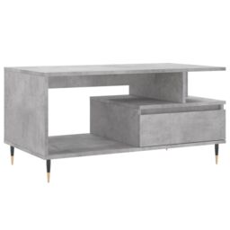 Berkfield Home Coffee Table Concrete Grey 90x49x45 cm Engineered Wood - Size: 90 x 49 x 45 cm - thumbnail 2