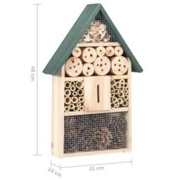 Berkfield Home Insect Hotel 31x10x48 cm Firwood in Brown - Size: 31 x 10 x 48 cm - thumbnail 6