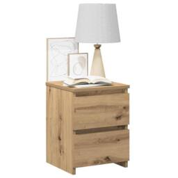 Berkfield Home Bedside Cabinets¬†2 pcs Aritisan Oak 30x30x40 cm Engineered Wood in Brown - Size: 30 x 30 x 40 cm - thumbnail 4