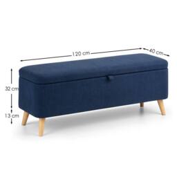 Cheshire Premium Nordica Blanket Box in Blue - thumbnail 8