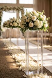 Living and Home Acrylic Wedding Center Flower Rack in Clear - thumbnail 4