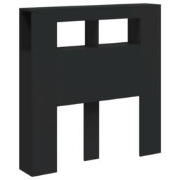 Berkfield Home LED Headboard Black 100x18.5x103.5 cm Engineered Wood - thumbnail 3