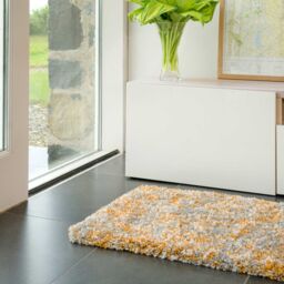 Kukoon Super Soft Mottled Tonal Ochre Yellow & Grey Shaggy Long Hallway Runner Rugs - Size: 60 cm x 240 cm - thumbnail 3