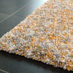 Kukoon Super Soft Mottled Tonal Ochre Yellow & Grey Shaggy Long Hallway Runner Rugs - Size: 60 cm x 240 cm - thumbnail 4