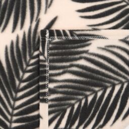 OHS Palm Leaf Throw Over Bed Blanket Soft Garden Chair Fleece Warm Travel Bedspread in Natural - thumbnail 5