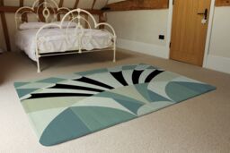 Benjamin Tate Design Green Geo Arches Rug in Natural - Size: Large - thumbnail 3