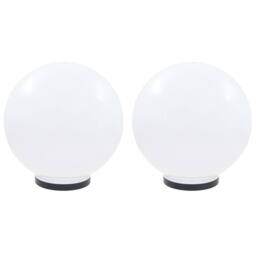 Berkfield Home LED Bowl Lamps 2 pcs Spherical 40 cm PMMA in White - thumbnail 3
