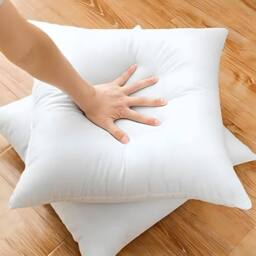 Luxury Living Set of 4 Velvet Cushions with Pom Trim with pads in Silver - Size: 43 cm x 43 cm - thumbnail 3