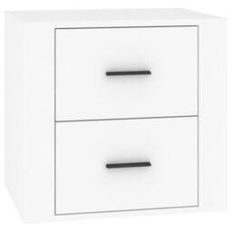 Berkfield Home Bedside Cabinet White 50x39x47 cm - Size: 50 x 39 x 47 cm - thumbnail 2