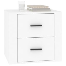 Berkfield Home Bedside Cabinet White 50x39x47 cm - Size: 50 x 39 x 47 cm - thumbnail 4