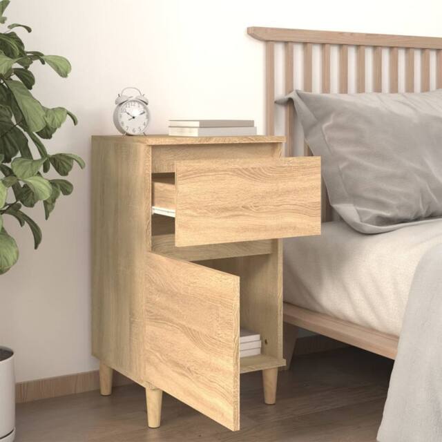 Berkfield Home Elegant Bedside Cabinets 2 pcs Sonoma Oak 40x35x70 cm in Brown - Size: 40 x 35 x 70 cm - image 1