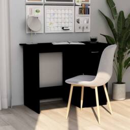 Berkfield Home Desk Black 100x50x76 cm Engineered Wood - Size: 100 x 50 x 76 cm - thumbnail 2