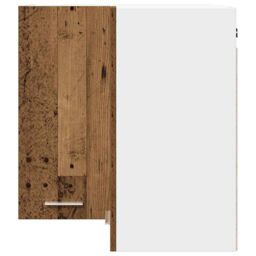 Berkfield Home Hanging Corner Cabinet Lyon Old Wood 57x57x60 cm Engineered Wood in Brown - Size: 57 x 57 x 60 cm - thumbnail 4