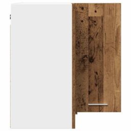 Berkfield Home Hanging Corner Cabinet Lyon Old Wood 57x57x60 cm Engineered Wood in Brown - Size: 57 x 57 x 60 cm - thumbnail 5