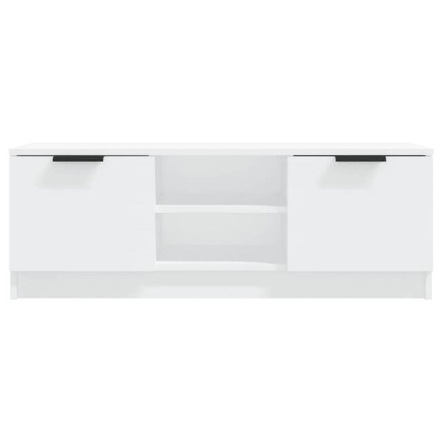 Berkfield Home TV Cabinet White 102x35x36.5 cm Engineered Wood - image 1