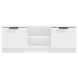 Berkfield Home TV Cabinet White 102x35x36.5 cm Engineered Wood - thumbnail 1