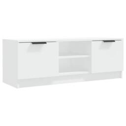 Berkfield Home TV Cabinet White 102x35x36.5 cm Engineered Wood - thumbnail 3