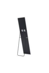 H&O Direct White Bedroom Wall Mounted Full Length Mirror Rounded Rectangular Floor Mirror with Stand, 37cm W x 147cm H - Size: 37 cm W x 147 cm H - thumbnail 3