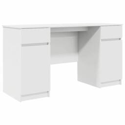 Berkfield Home Desk White 140x49x76 cm Engineered Wood - Size: 140 x 49 x 76 cm