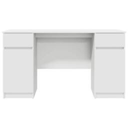 Berkfield Home Desk White 140x49x76 cm Engineered Wood - Size: 140 x 49 x 76 cm - thumbnail 7