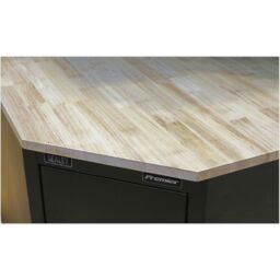 Loops 930mm Hardwood Corner Worktop for ys02615 Modular Corner Floor Cabinet - thumbnail 4