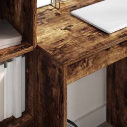Berkfield Home Modern Writing Desk Smoked oak Engineered wood 70 x 50 x 76 cm in Brown - thumbnail 4