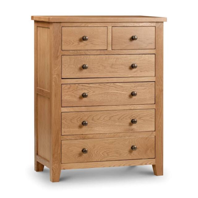 Cheshire Premium Kingsley 4 + 2 Drawer Chest - Oak in Brown - image 1