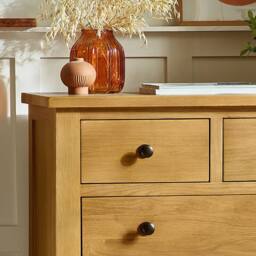 Cheshire Premium Kingsley 4 + 2 Drawer Chest - Oak in Brown - thumbnail 6